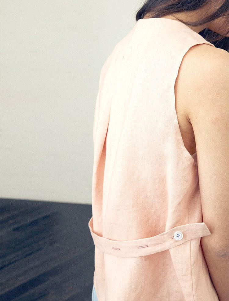 Linen vest top