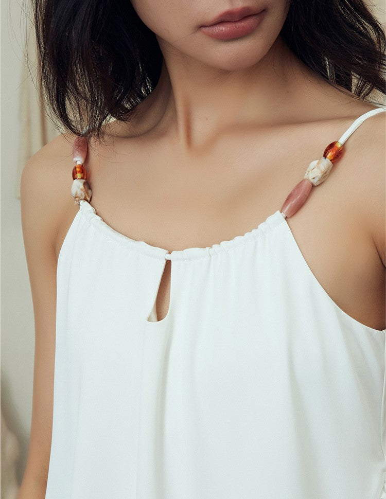 White/Black overall dress