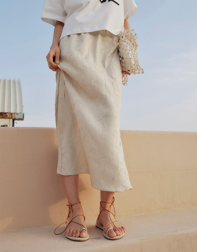 HOWL X DI UJDI Collection Textured skirt