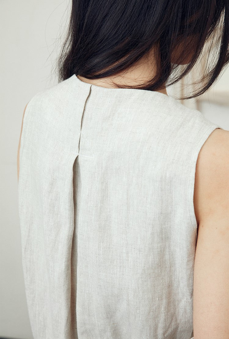 Linen vest top