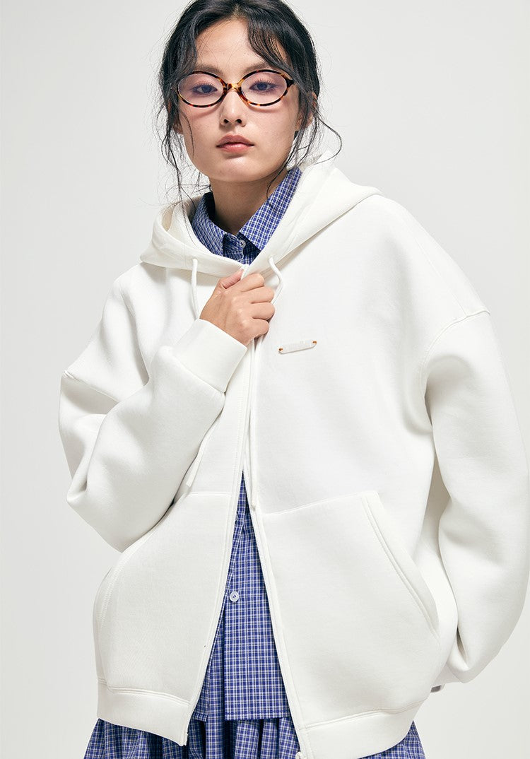 White / Grey hoodie jacket