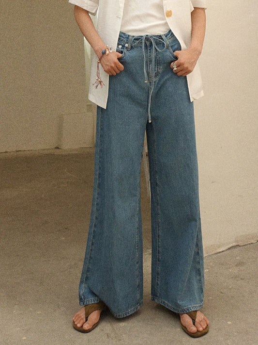 Howl studio tencel drawstring jeans