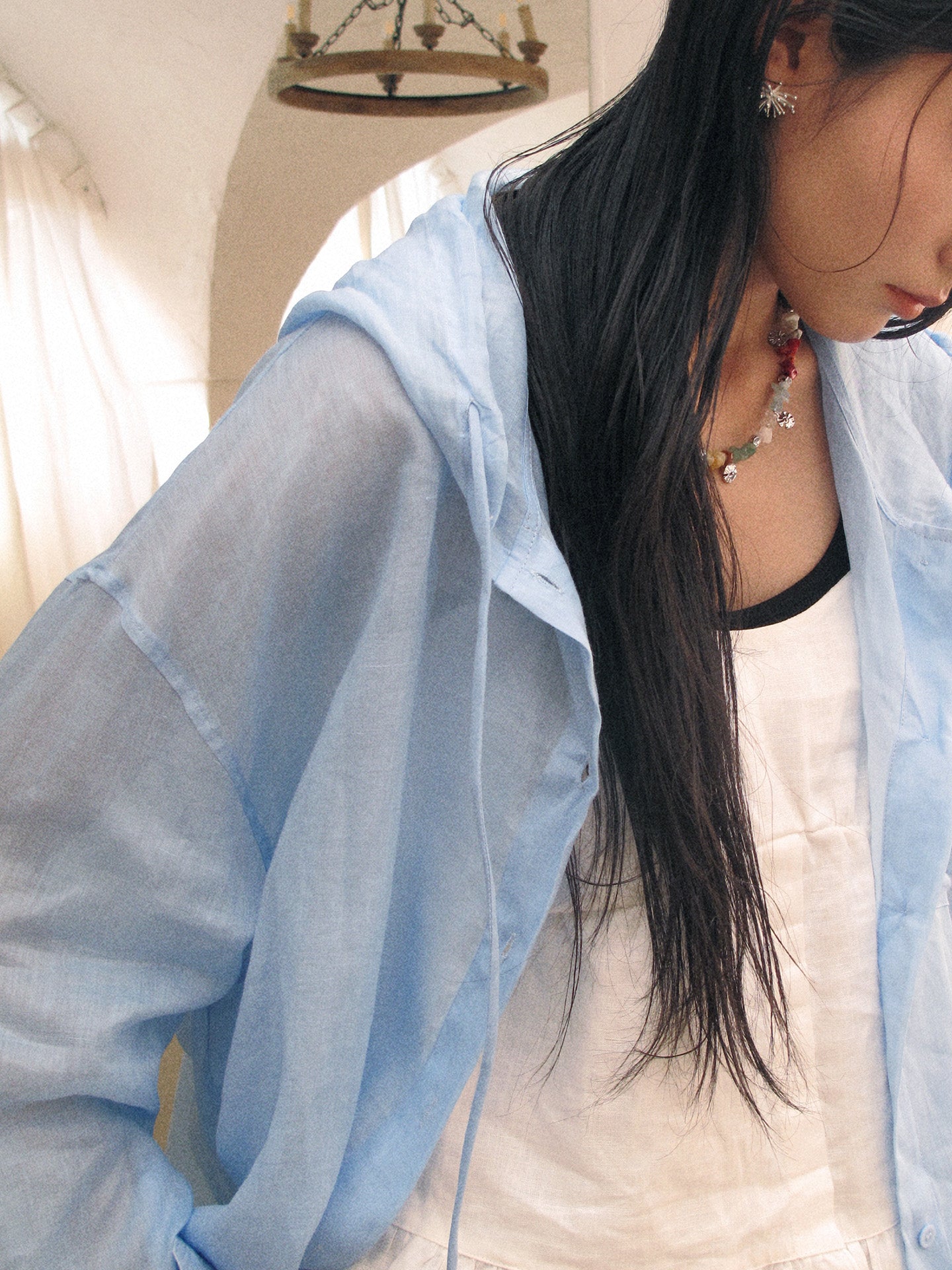 Howl studio ramie hoodie shirt