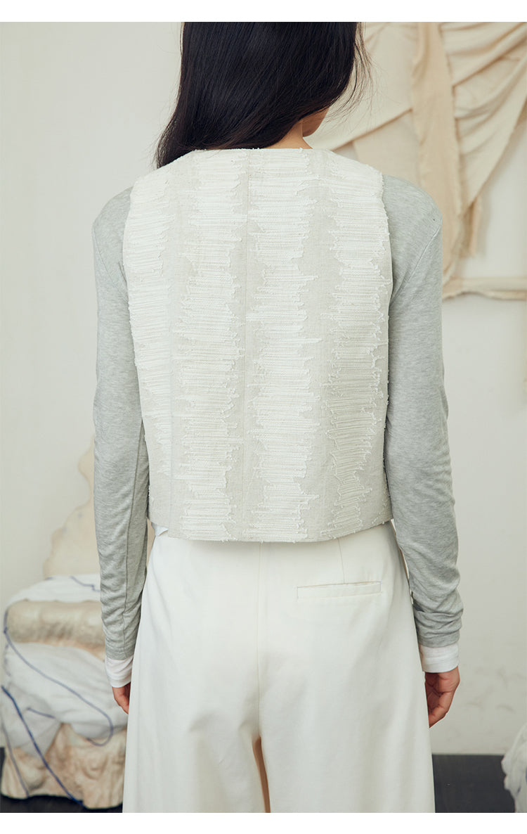 Cotton linen vest top