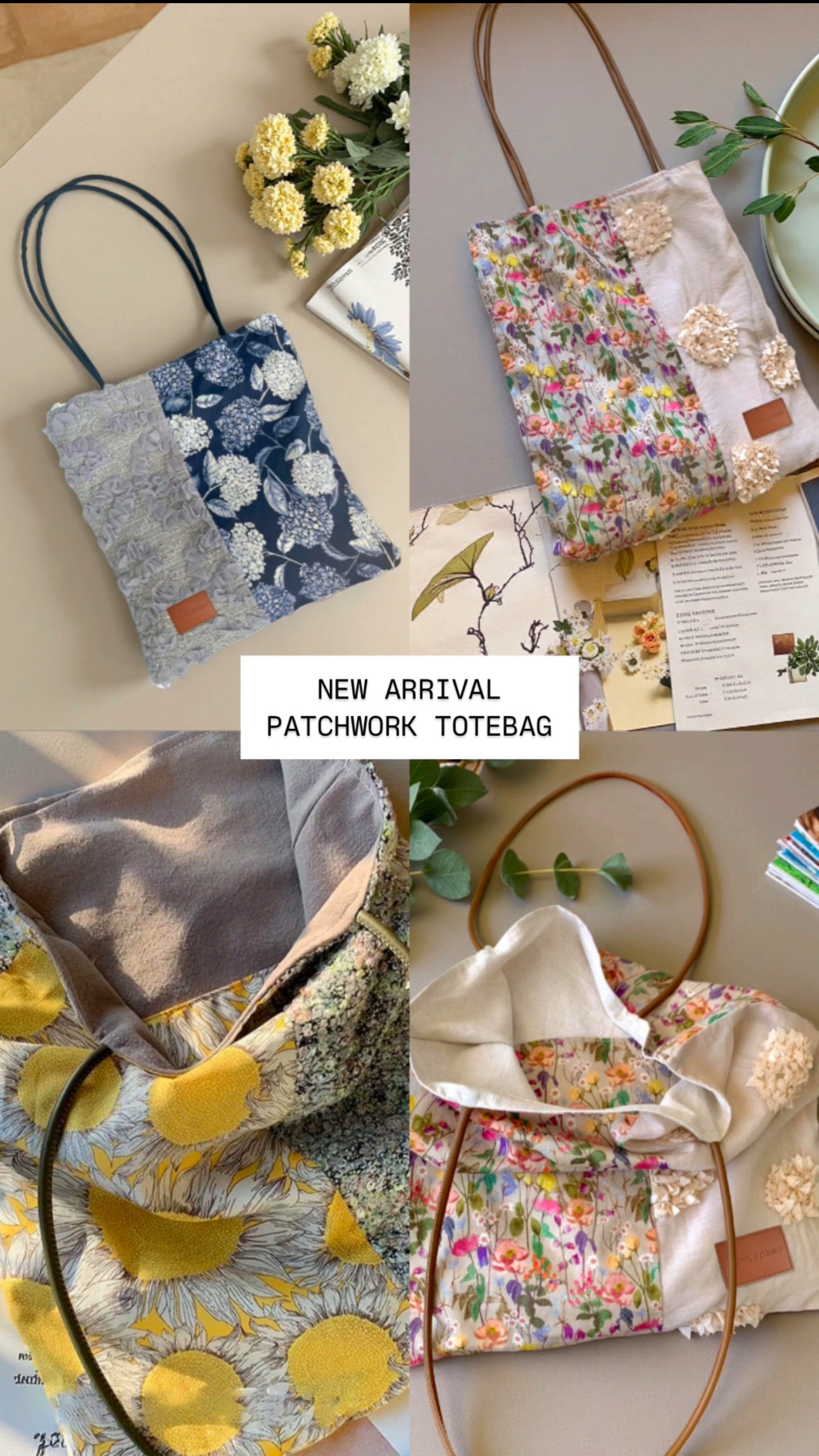 Howl studio patchwork tote bag