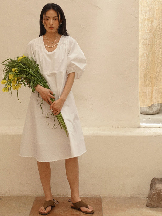 Howl Studio White puff  sleeves dress