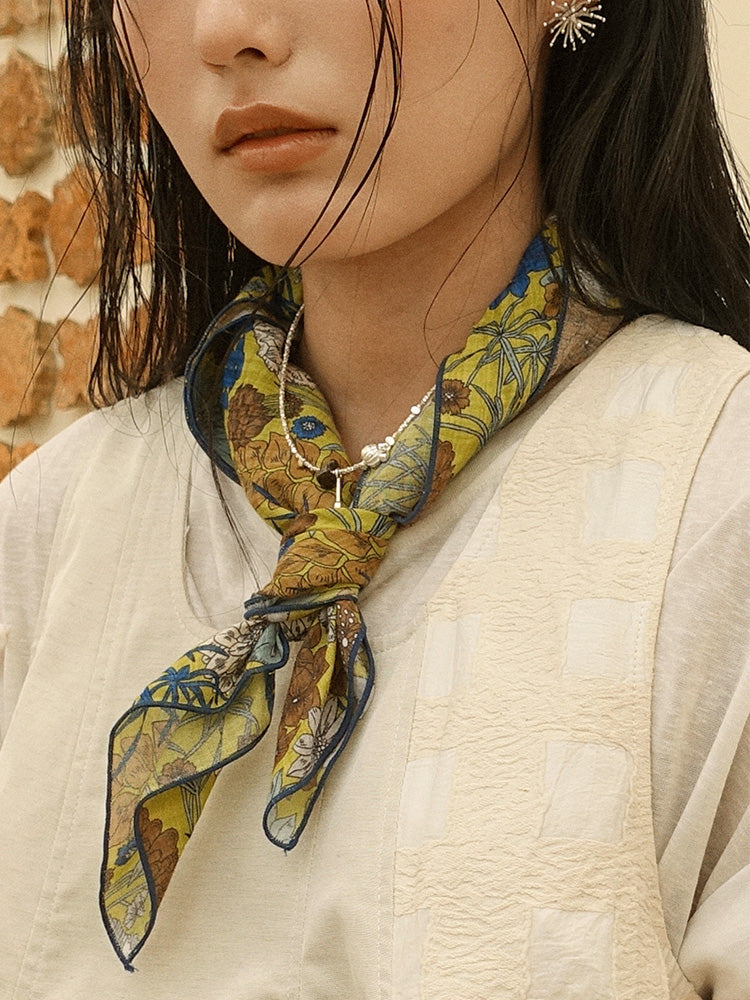 Forest and wild flower scarf