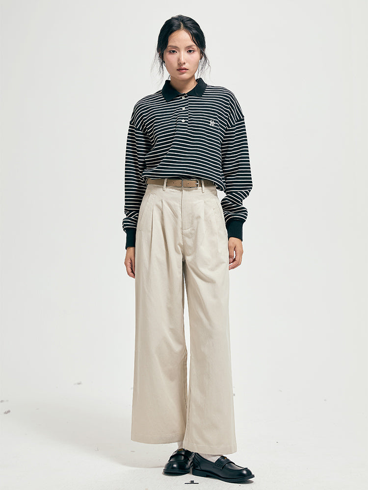Lyocell straight-leg pants