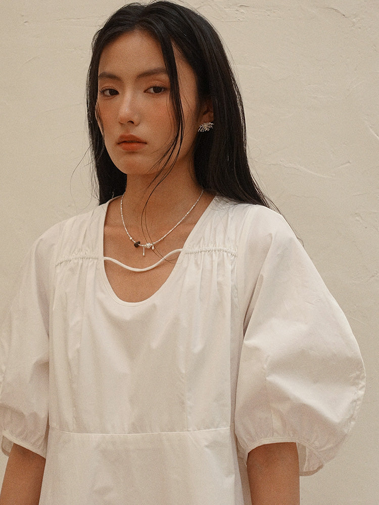 Howl Studio White puff  sleeves dress