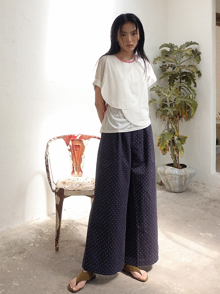 Howl Studio polka dots tencel cotton pants