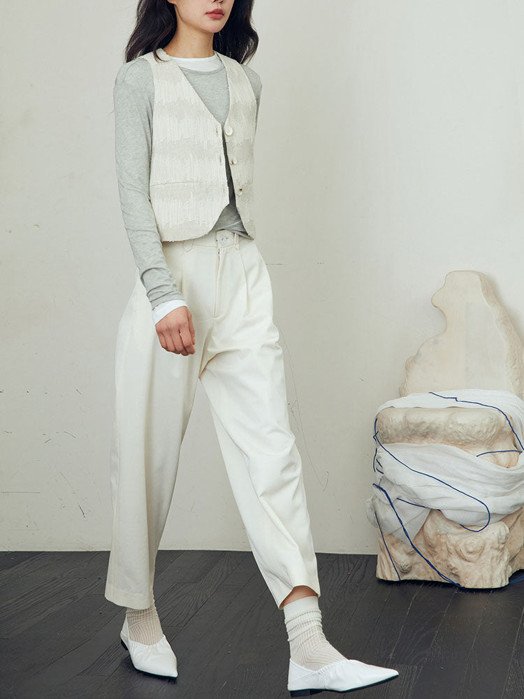 Cotton linen vest top