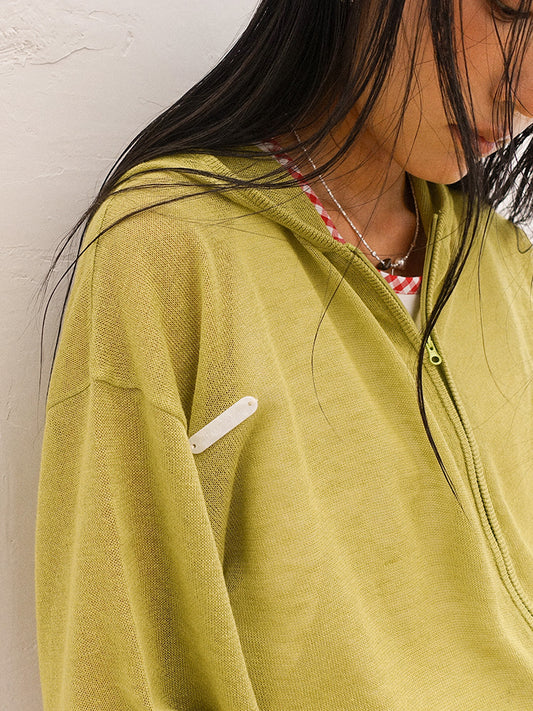 Howl Studio ramie hoodie cardigan