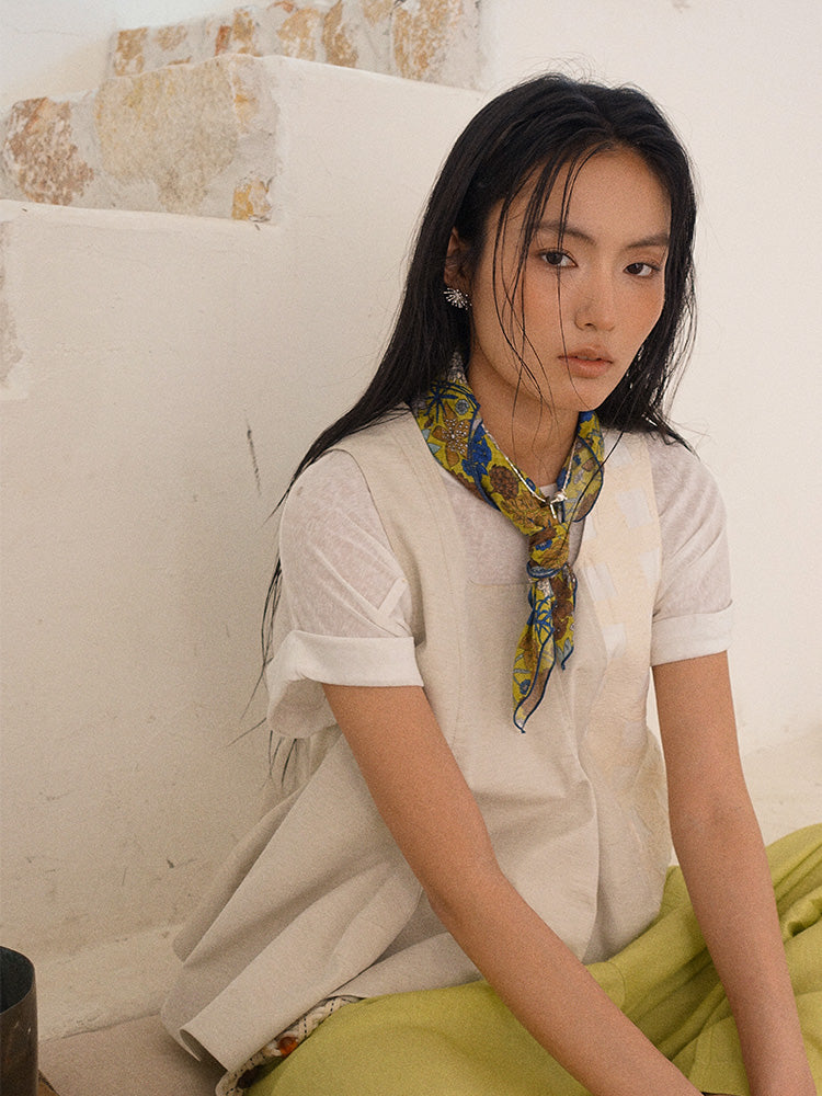 Forest and wild flower scarf