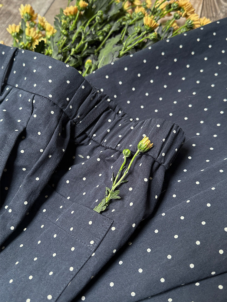 Howl Studio polka dots tencel cotton pants