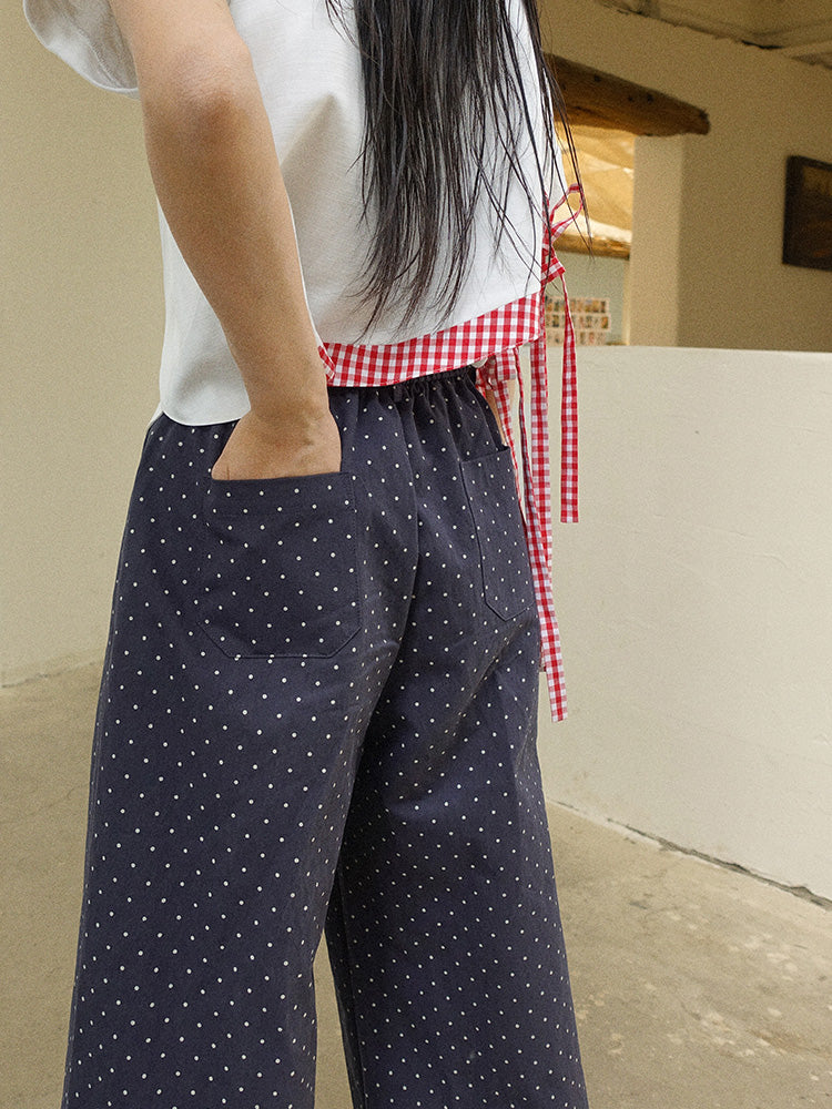 Howl Studio polka dots tencel cotton pants