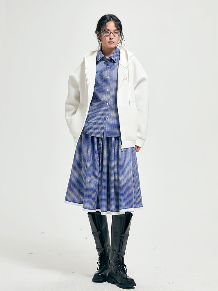 White / Grey hoodie jacket