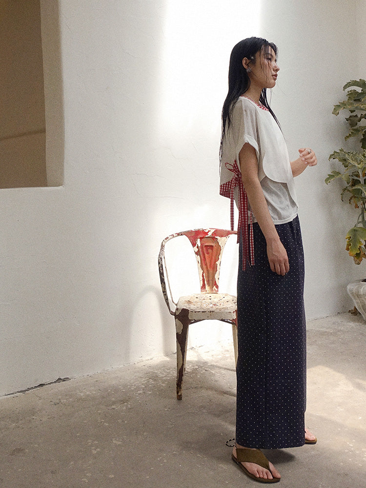 Howl Studio polka dots tencel cotton pants