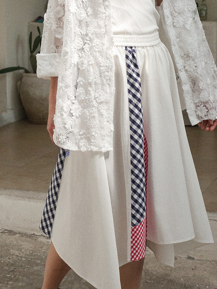Howl Studio checkered patchwork skirt