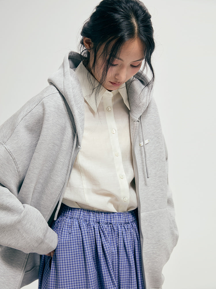 White / Grey hoodie jacket