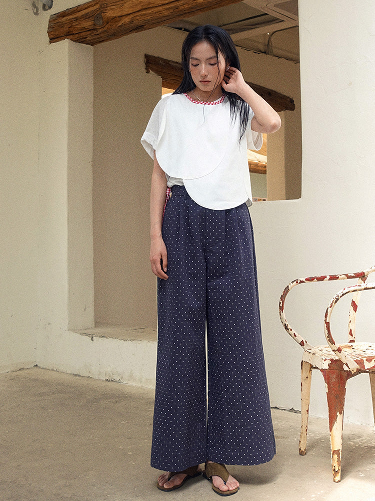 Howl Studio polka dots tencel cotton pants