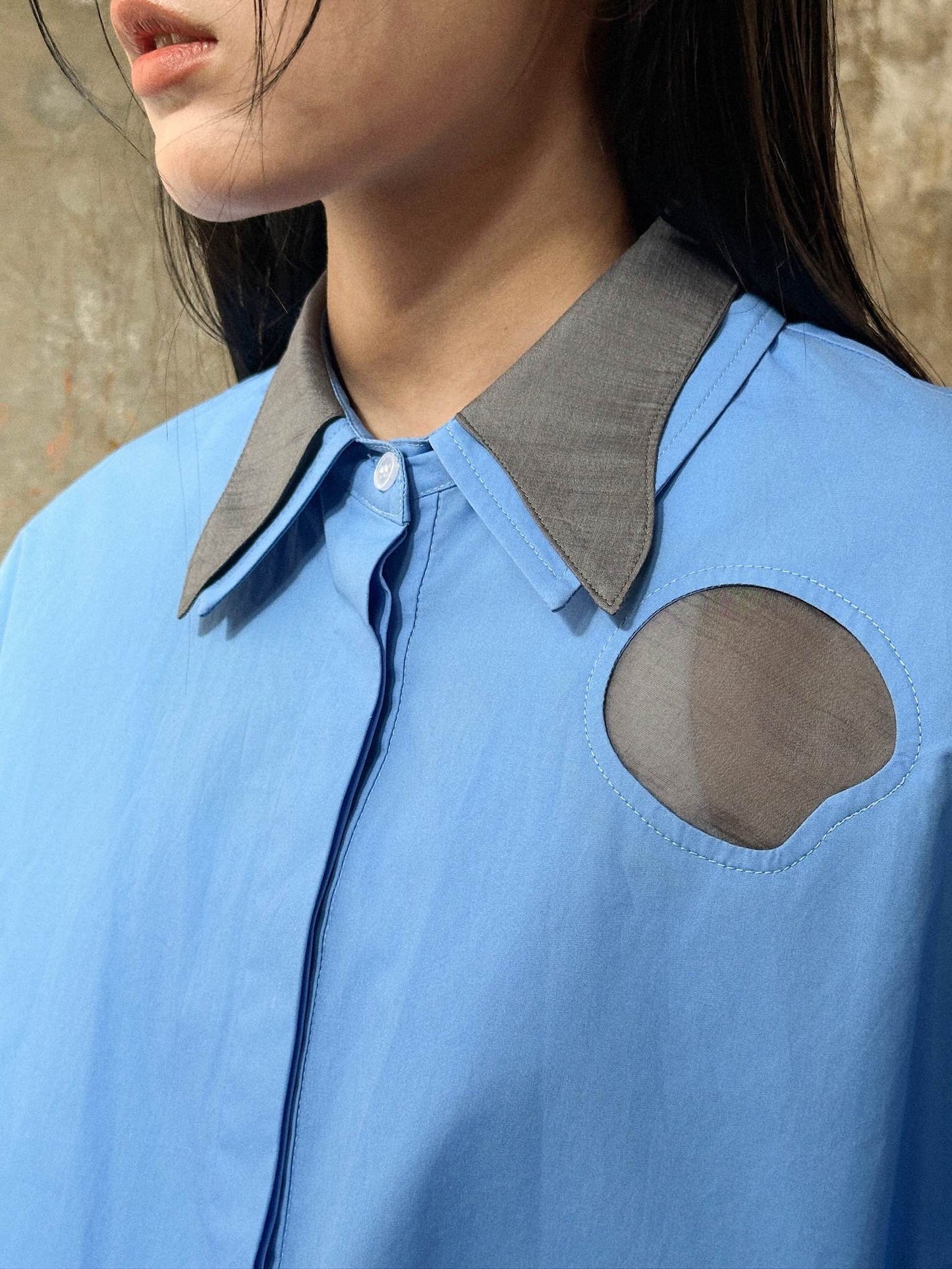 Howl Studio collar patchwork shirt