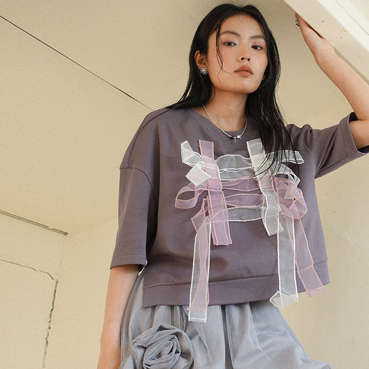 Howl Studio mesh patchwork tee