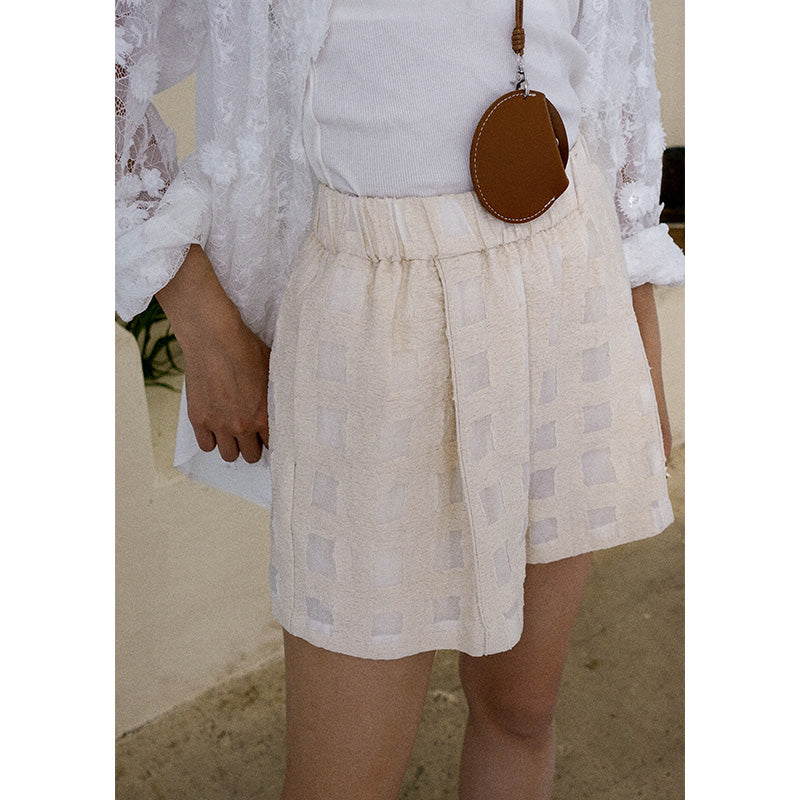 Howl Studio checkered jacquard shorts