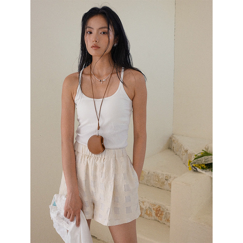 Howl Studio checkered jacquard shorts