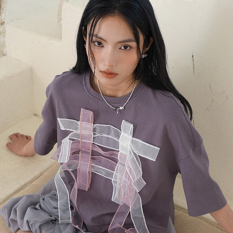 Howl Studio mesh patchwork tee