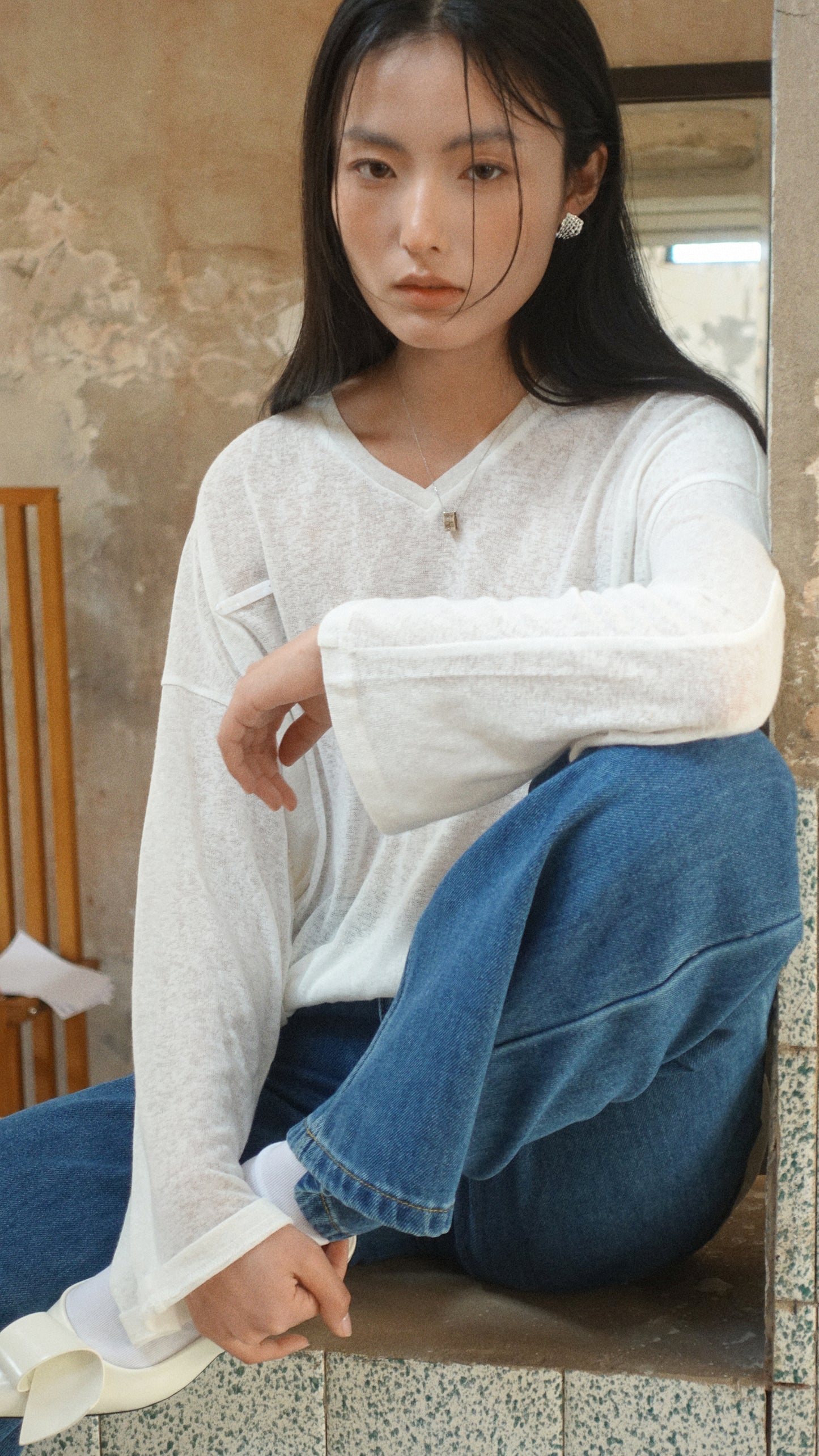 Howl Studio ramie oversize top