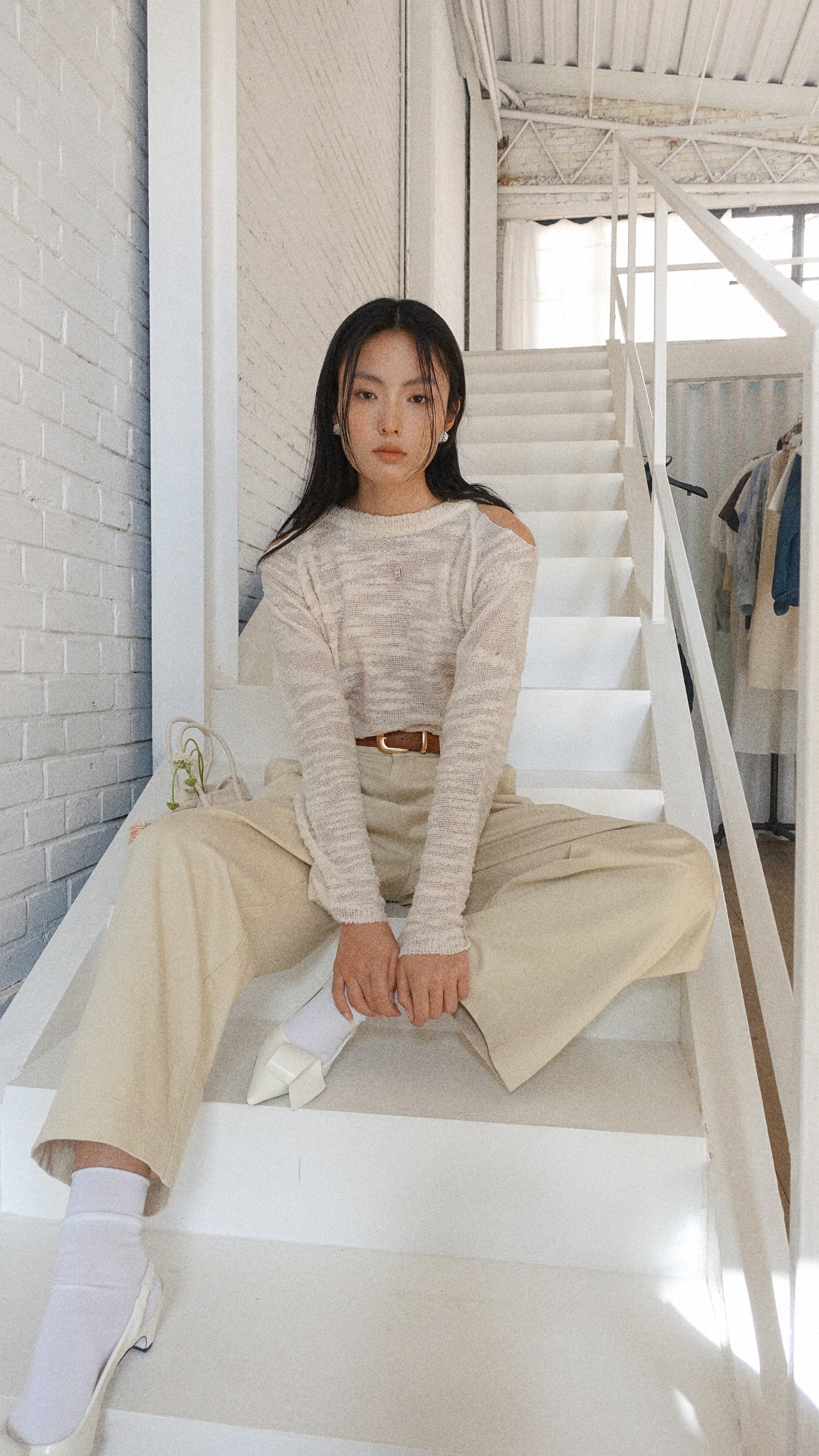 Howl Studio tencel cotton pants (elastic band with belt)