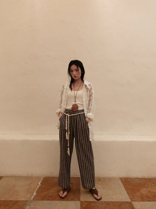 Howl Studio linen Pants with belt