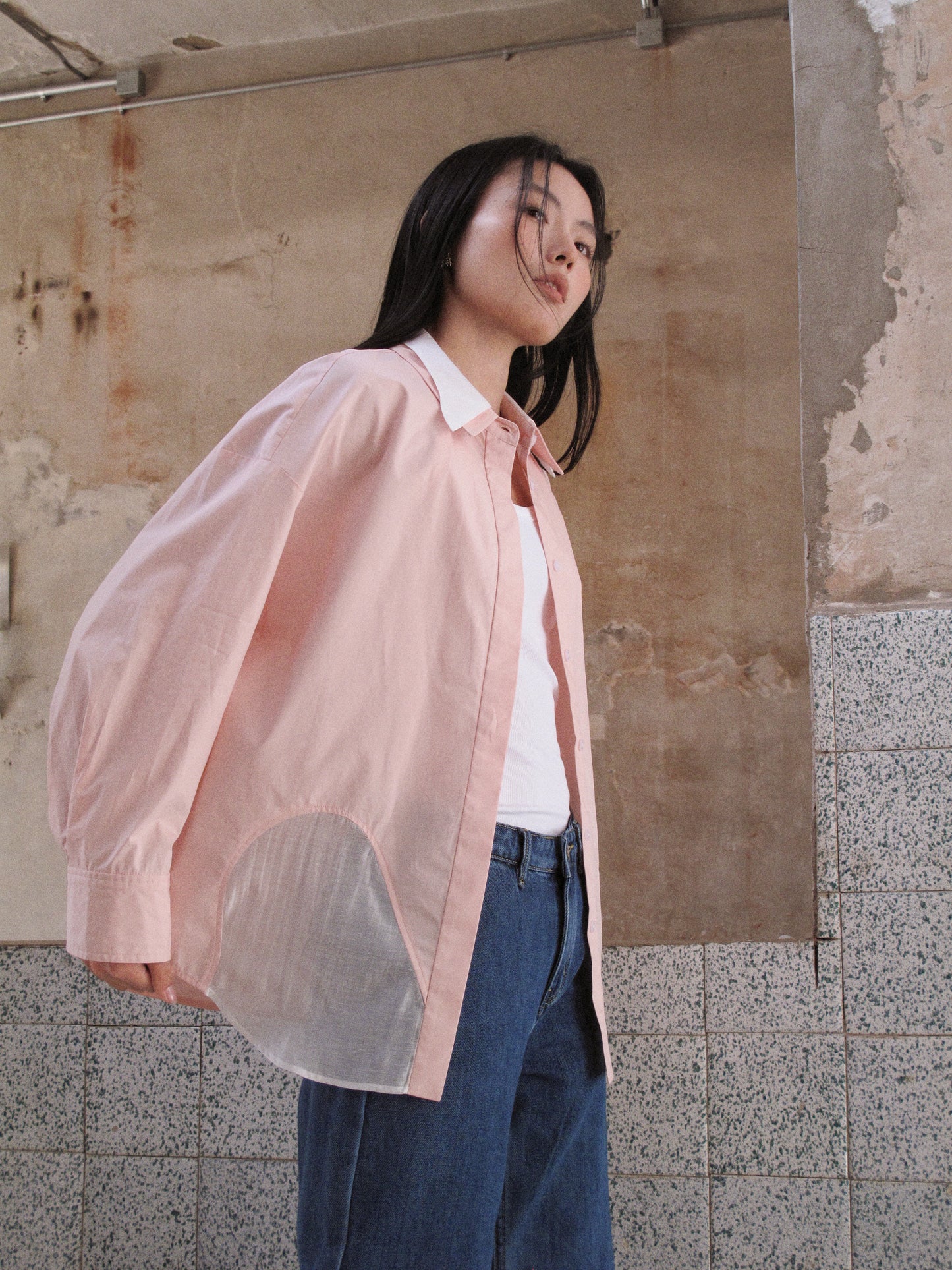 Howl Studio collar patchwork shirt