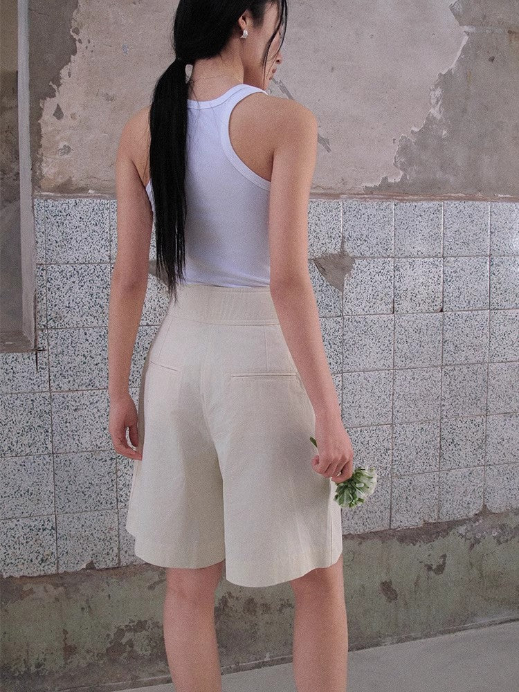 Howl Studio high waist  bamuda shorts (with belt)