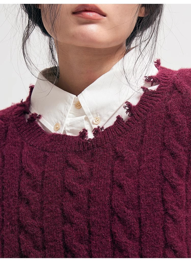 Howl Studio burgendy short knit