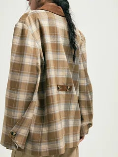 Plaid Patchwork Blazer