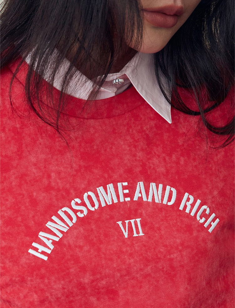 "Handsome and rich" Tie-dyed Shirt