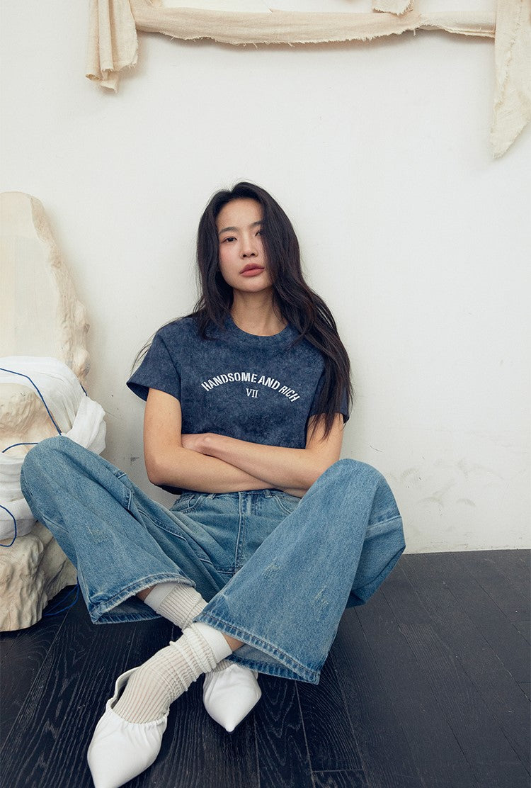 "Handsome and rich" Tie-dyed Shirt