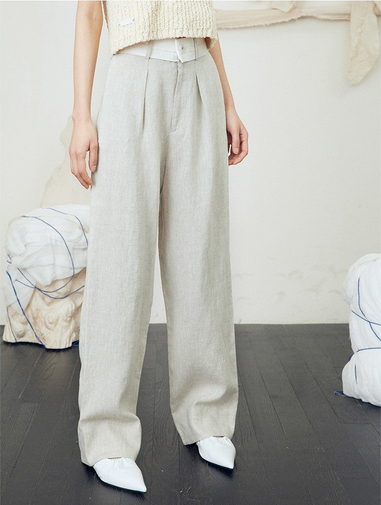 Linen suit pants