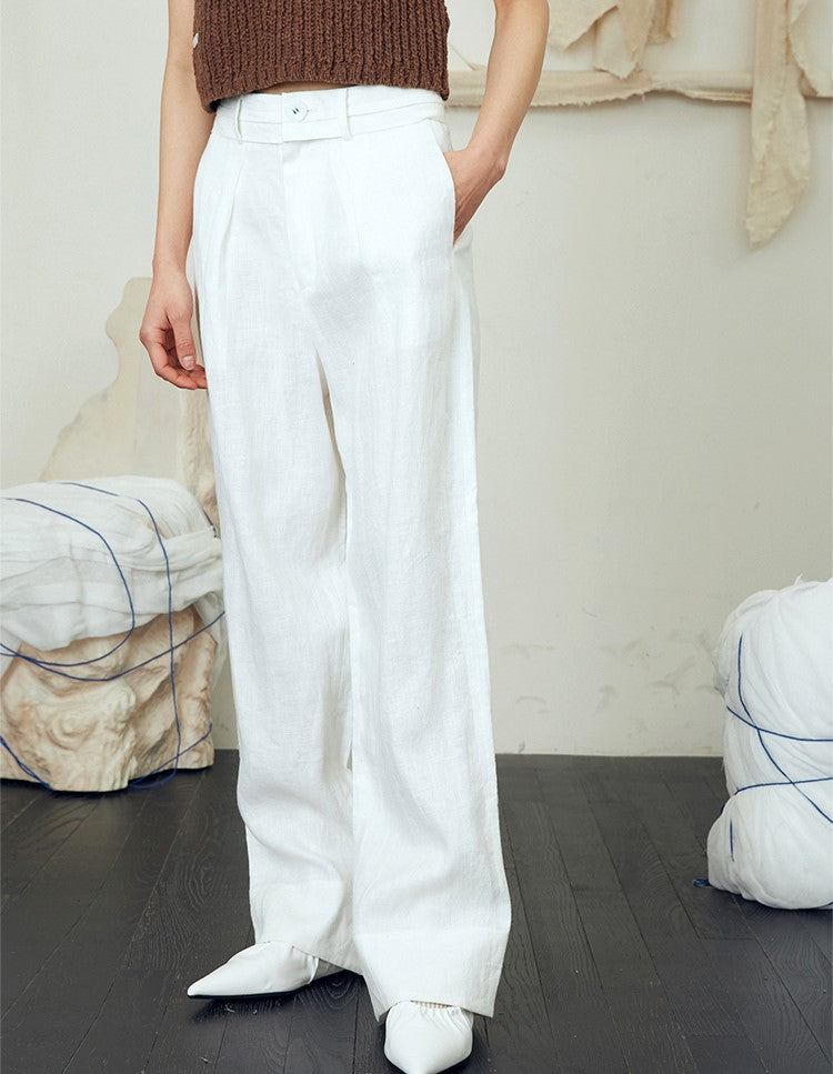 Linen suit pants