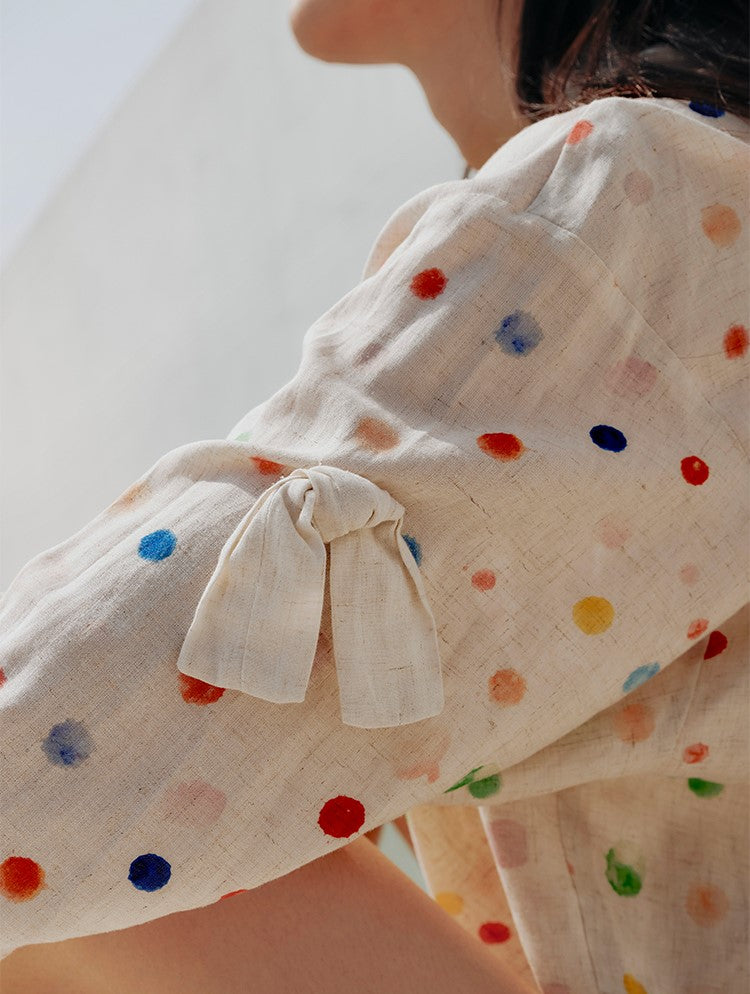 Polka dots bowknot Shirt