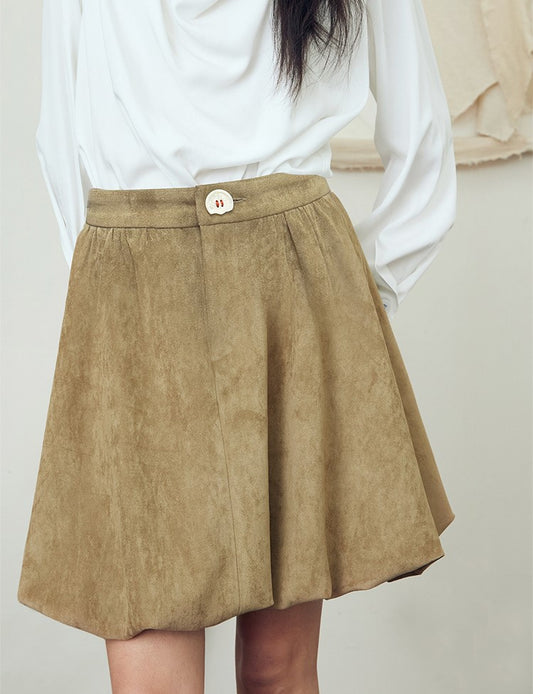 Faux suede skirt