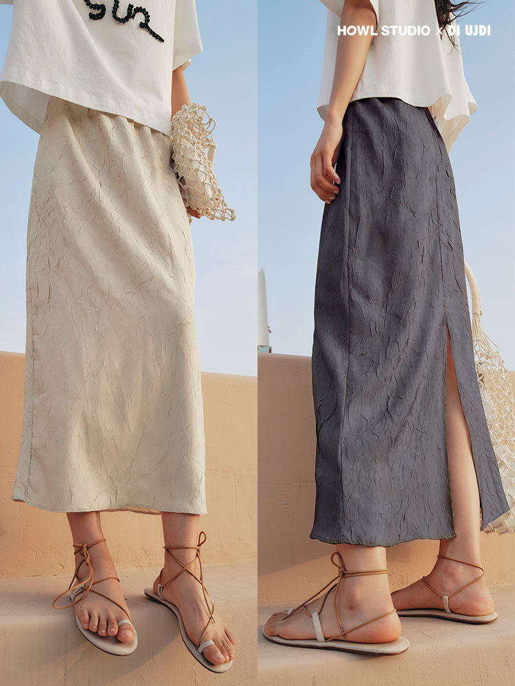 HOWL X DI UJDI Collection Textured skirt