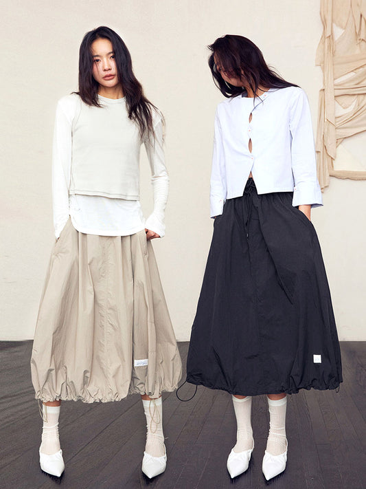 Drawstring skirt