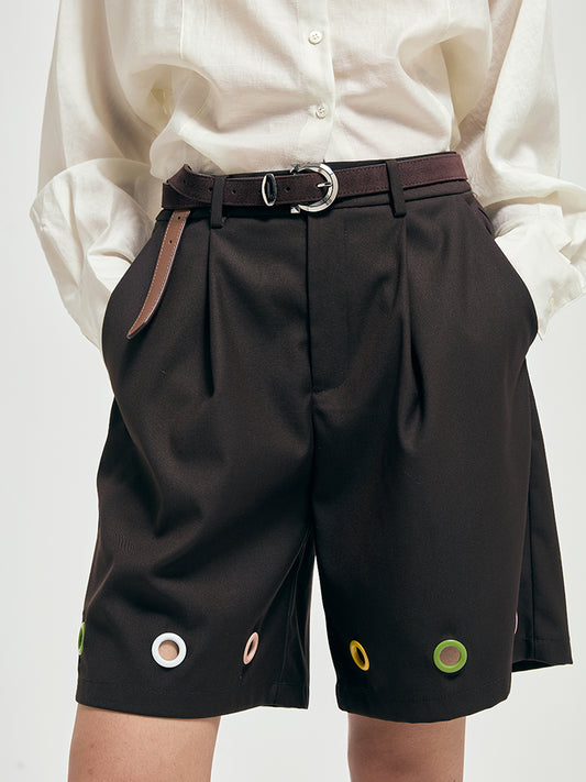 Bubble brown suit shorts