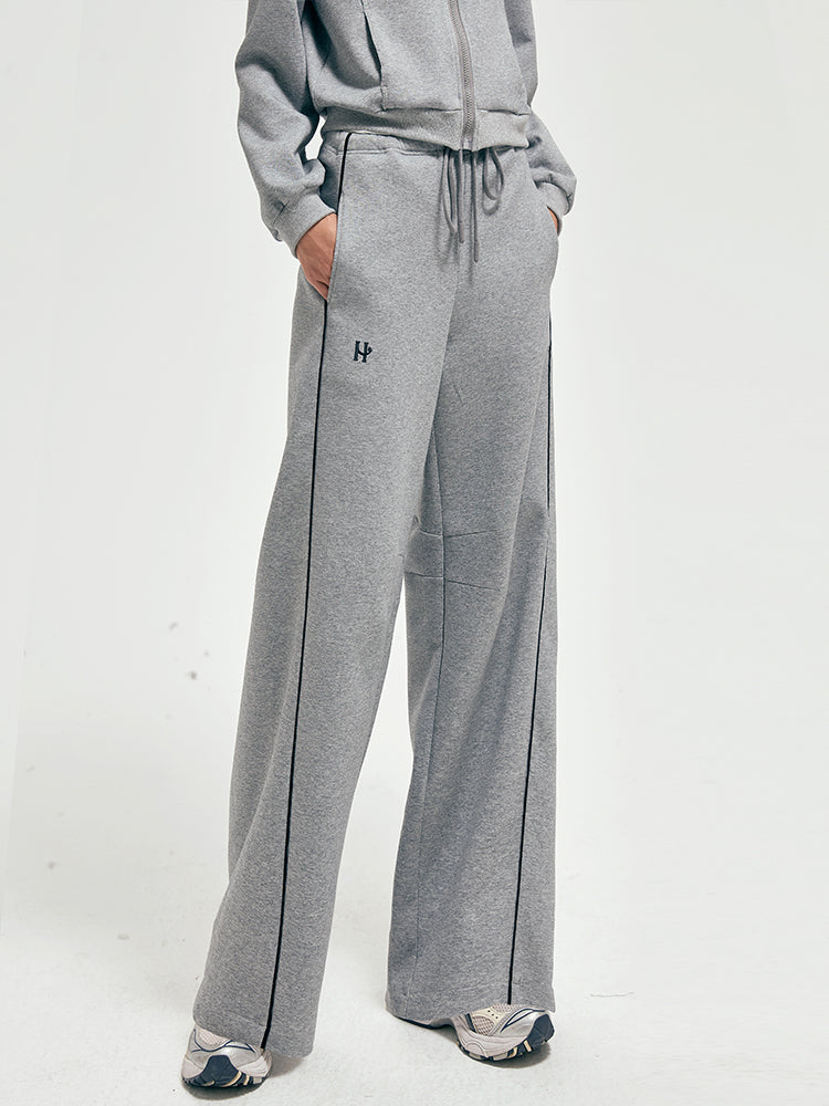 Embroidery Grey Sports Pants