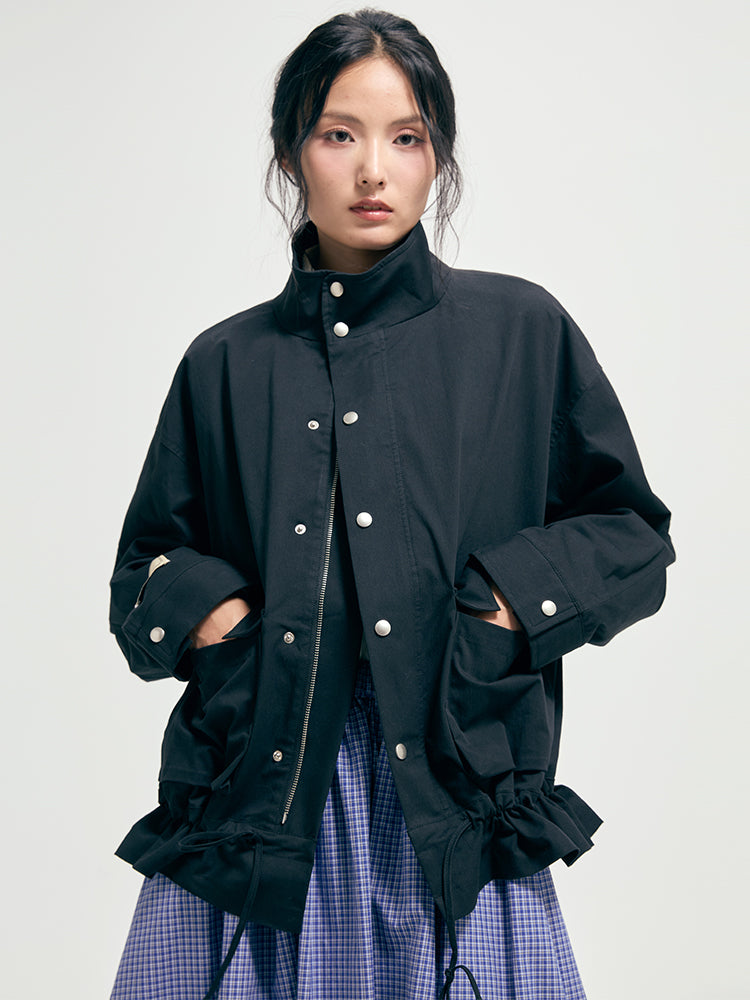 Ruffle worker jacket