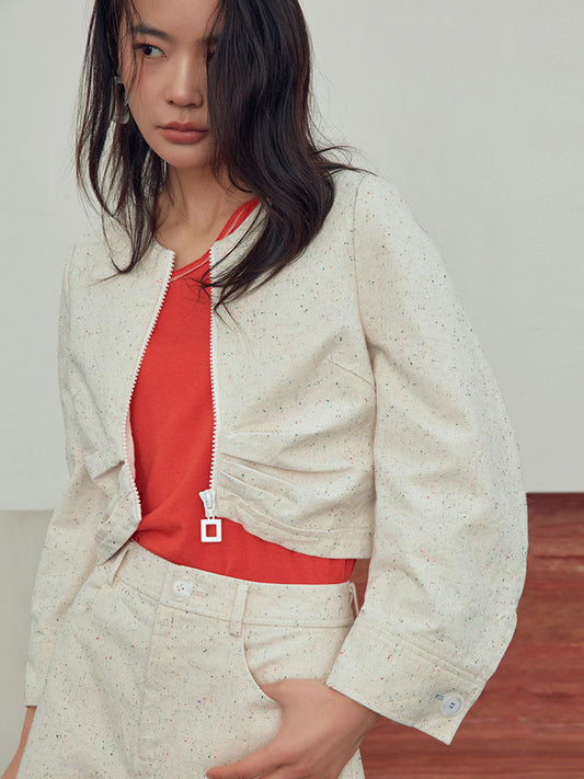 Colour mixture Cotton linen jacket