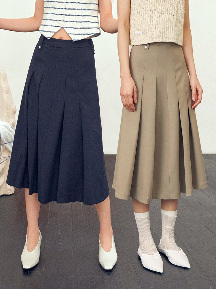 A-Shape pleated skirt