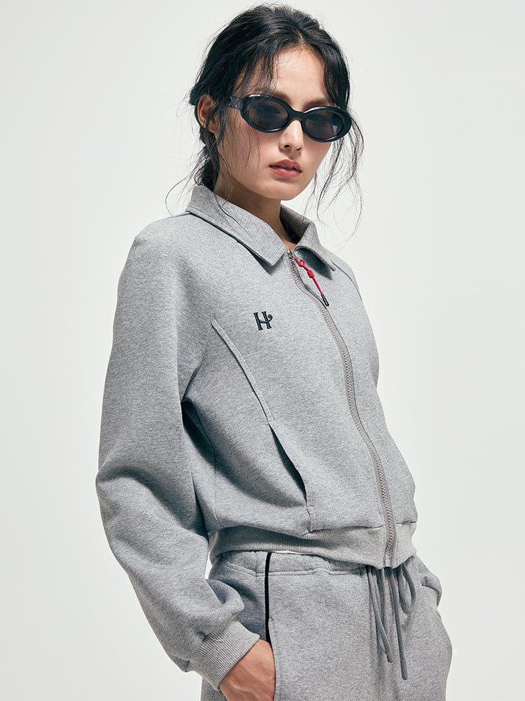 Embroidery Grey Sports Jacket